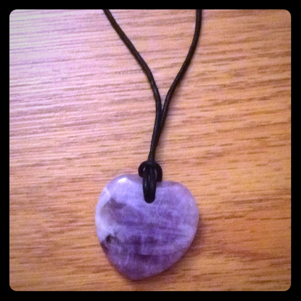 Amethyst heart necklace